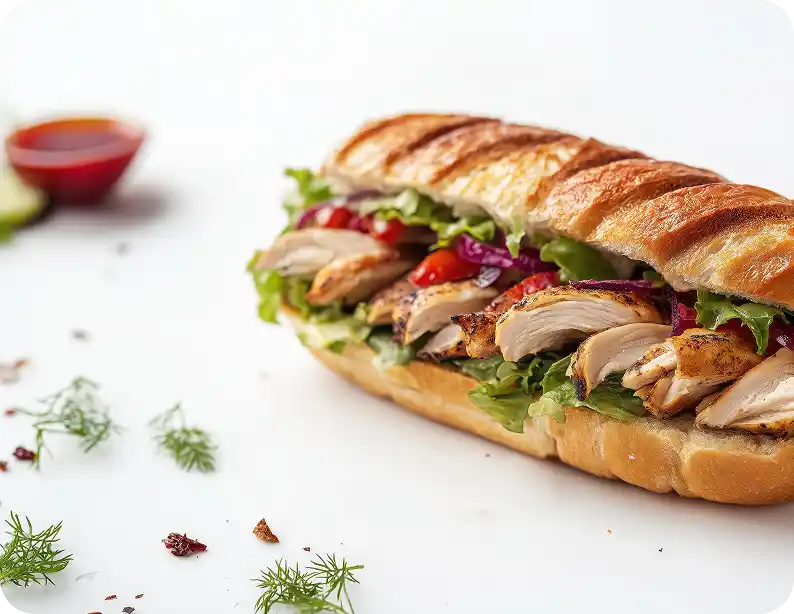 Багет з копченою куркою